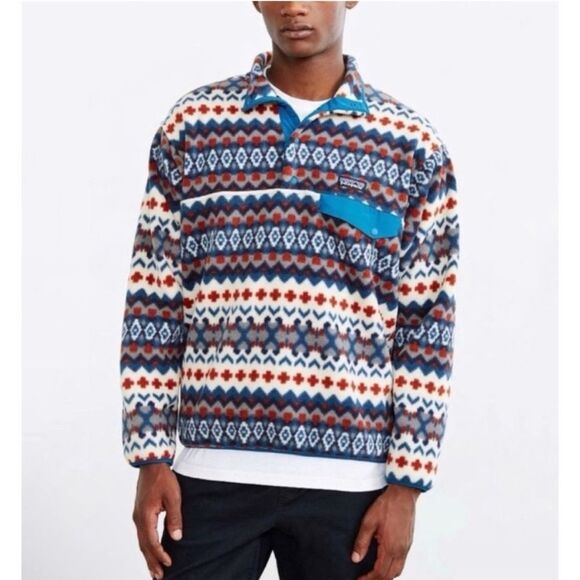 Patagonia Synchilla Snap-T Fleece Pullover in Cliff / Underwater Blue Size S - Picture 2 of 10